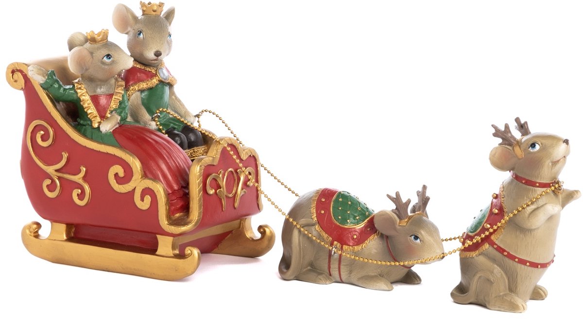 Goodwill Muizen op Slee Rood-Groen 30 cm