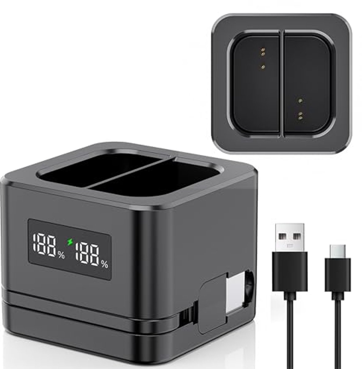 Oplaadstation voor Ring Camera's en Deurbellen - Dual Charging met LED Indicator