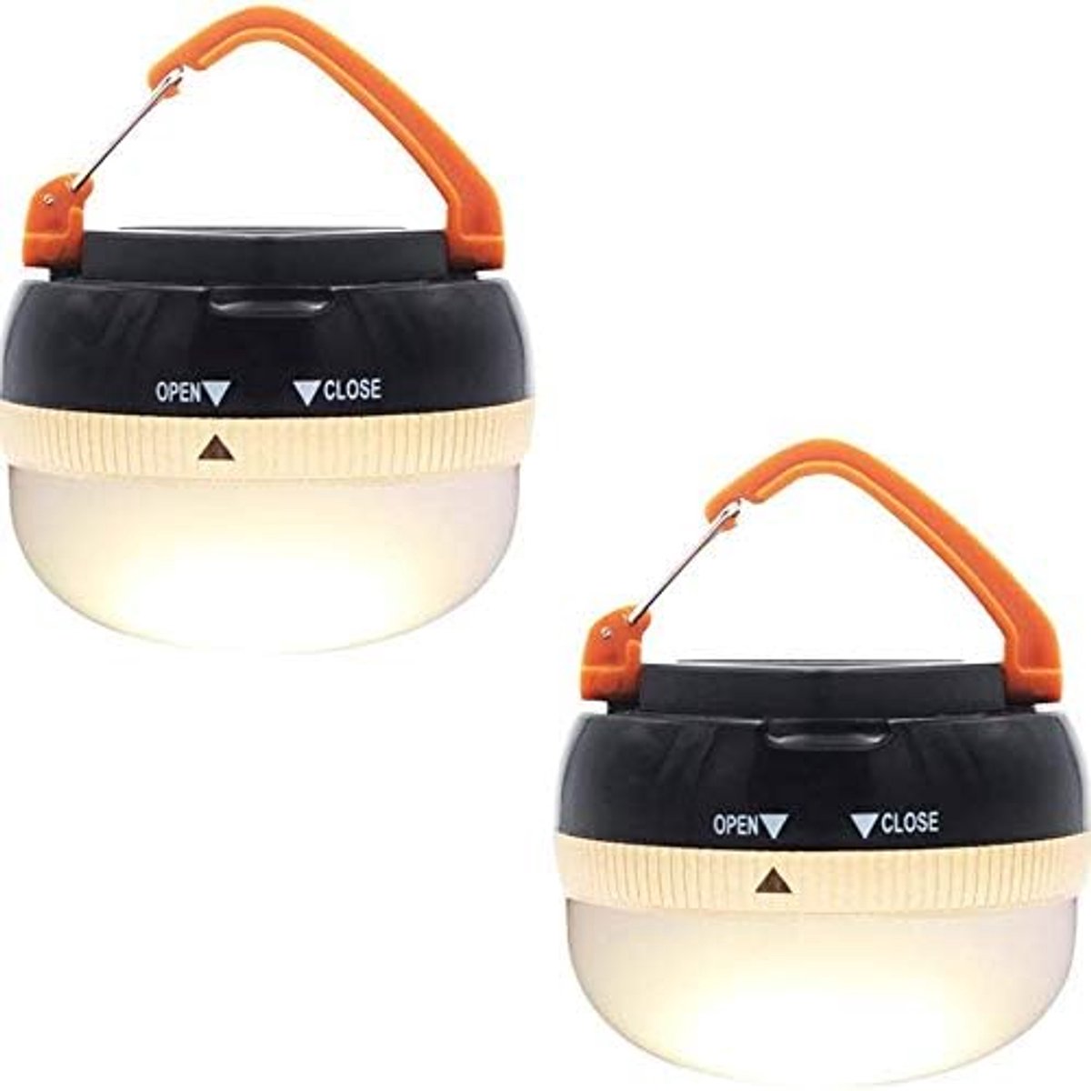 Sander Shop Helderste LED Lantaarn Draagbare Camping Verlichting Outdoor Tent Licht Opknoping Camping Lamp met 5 Modes, Intrekbare Haak (2 Pack)