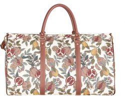 Weekendtas - met schouderband – Gobelinstof - Pomegranate and Lemon