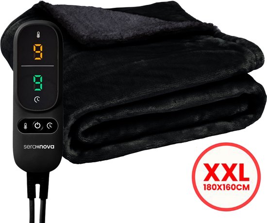 Seranova Elektrische Deken XXL 160W Zwart - Seranova - €74,99
