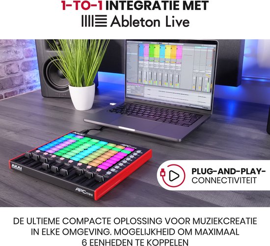 Akai Professional APC Mini MK2 - USB MIDI Pad-Controller voor het Starten van Clips