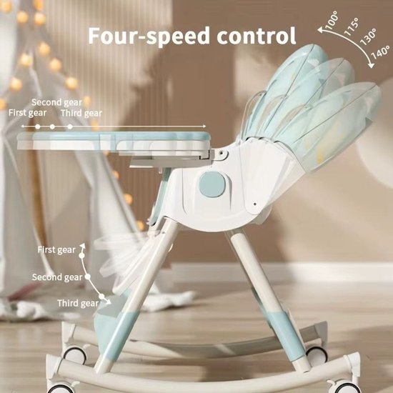Basoo Multifunctionele Baby Eetstoel - Draagbare Kinderstoel voor Voeden en Eten - Opvouwbare Babystoel 0-12 Maanden - Veilig en Gemakkelijk Schoon te Maken van Basoo — afbeelding 2