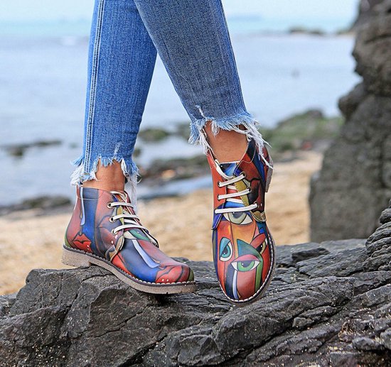 GOBY - Behind your Eyes - Bottine - Bottes femmes - Bottes femme - Bottes femme - Bottine - Fait main - Taille 38