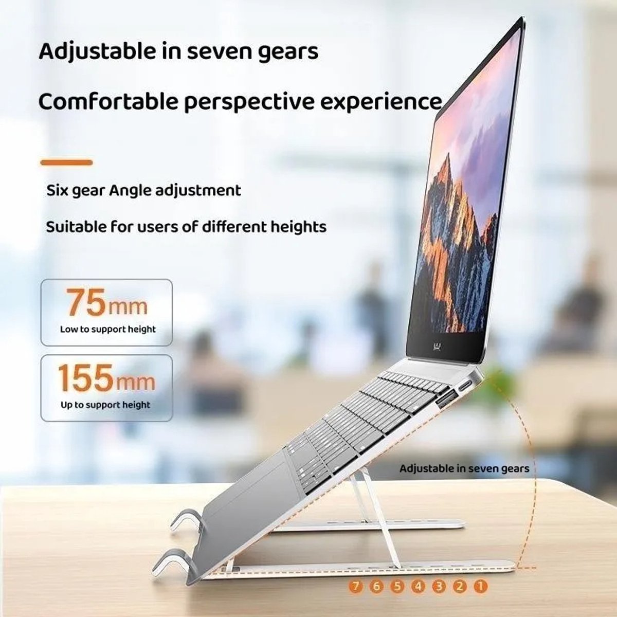 Maerknon - Laptopstandaard - Verstelbaar - Laptop Tafel - Opvouwbaar