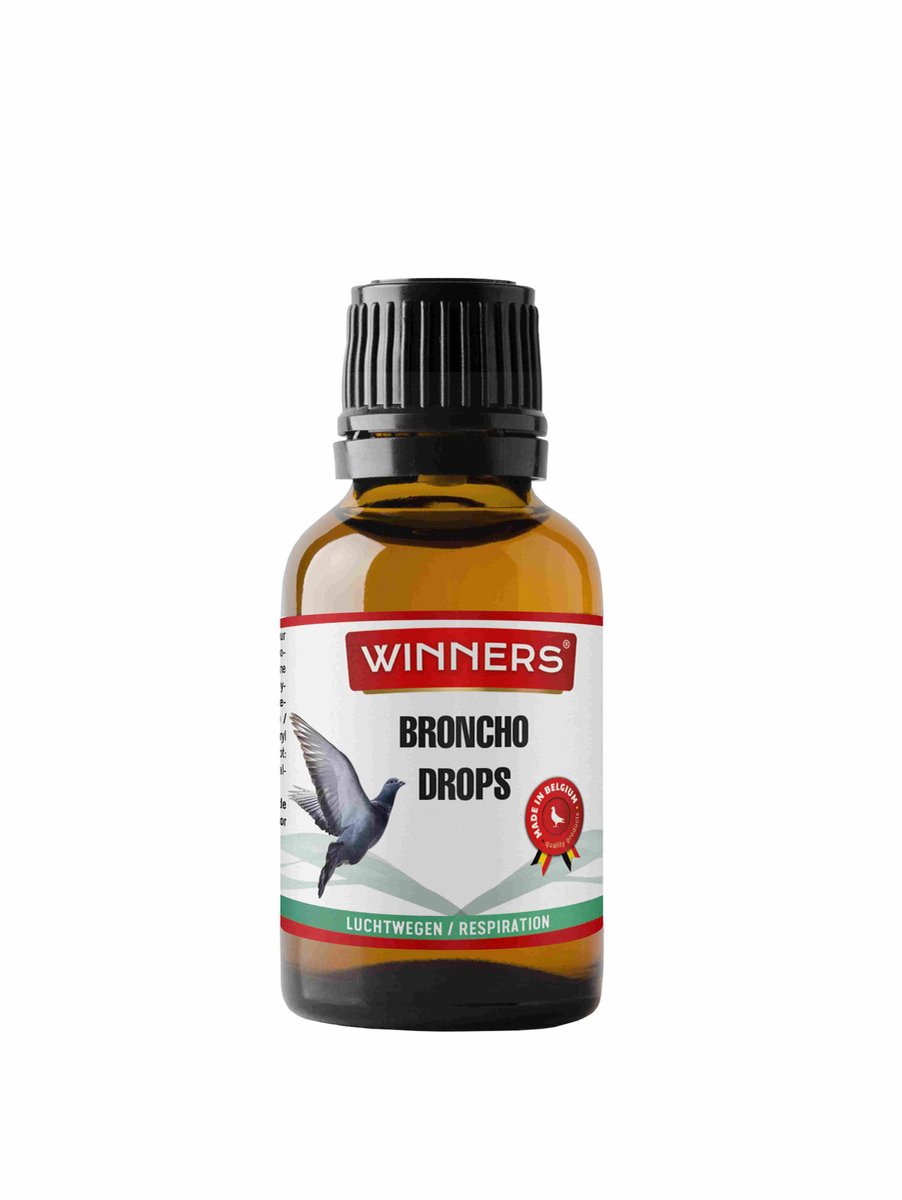Belgian Winners Broncho-Drops 50ml - voor postduiven - zuivert de luchtwegen, lost slijmen op