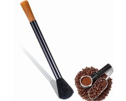 1 stuk Reinigingsborstel voor koffiemolens -Stofzuigen Espressoborstel Accessoires- Reiniger Barista Borstel Machine Reinigingsborstel Reinigingsgereedschap -voor Bonen Koffie Gereedschap Barista Thuis Keuken(zwart)