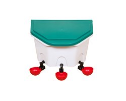 AviAqua Swingcups drinkbak 8 liter met drie grote Swingcups (ROOD) inclusief wandmontage | Kippen | Konijnen | Kwartels | Kuikens | Siervogels | Pluimvee | Knaagdieren