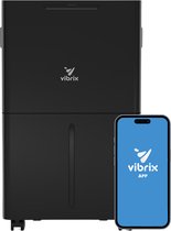 Vibrix DryFlow6 Pro Luchtontvochtiger – 6L per dag – Bediening via App – Wasdroogfunctie – Stil & Energiezuinig – Voor Badkamer, Kelder, Zolder & Slaapkamer – Dehumidifier