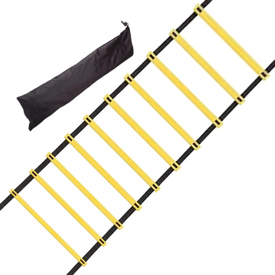 Snelheidsladders Fixed Agility Ladder, 6 M Speed ​​training Ladder, Kegels Voetbaltraining, Voor Kinderen Volwassenen Snelheidstraining, Met Tas(Size:2.4M