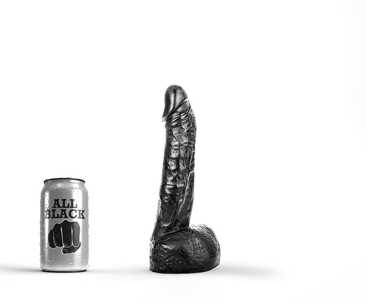 All Black Realistische Dildo 22 cm