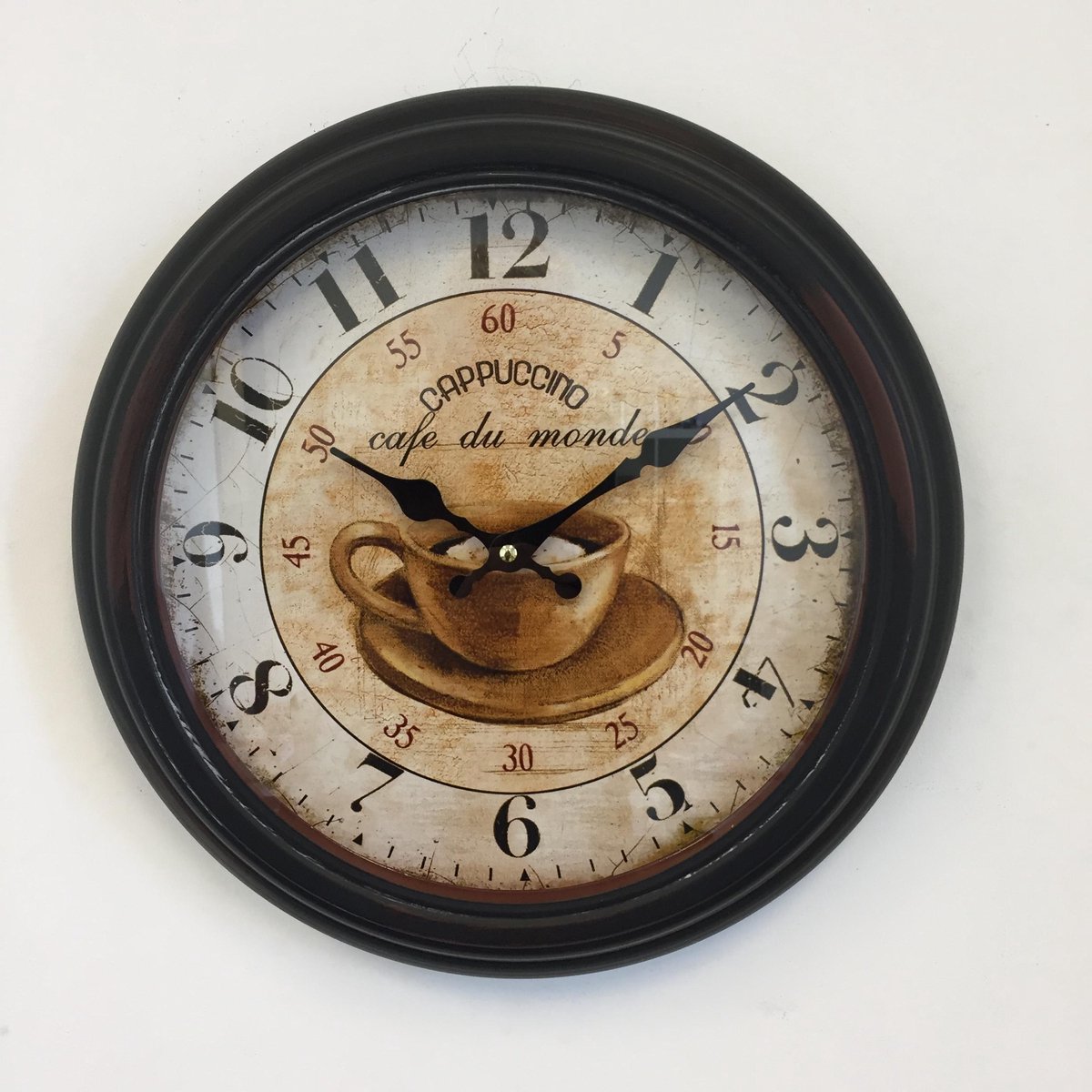 Wandklok Cappuccino Vintage Retro Industrial