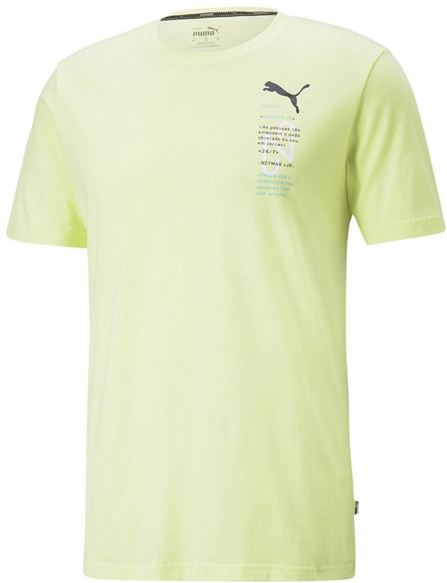 Puma Neymar Jr 24/7 Graphic T-shirt Met Korte Mouwen Geel M Man