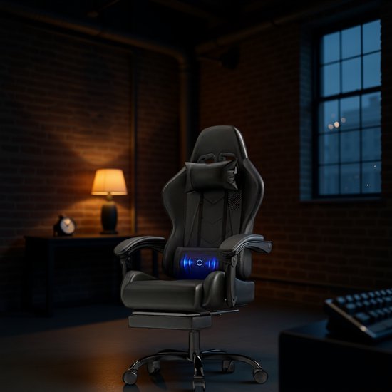 HomeByNicole Gaming Stoel Ergonomisch Zwart met - Gaming - €350,00