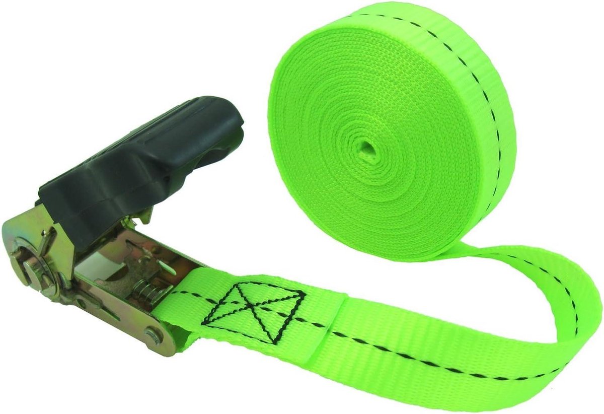 Allecto plus - Standaard Duty Ratelsjorband 1700 lbs 196 inch Lichtgroen met eindeloos ontwerp