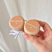 Bewaardoosjes set | melktandjes & eerste haarlokje | tandendoosje | melktandjes bewaren | haarlokdoosje | Peach