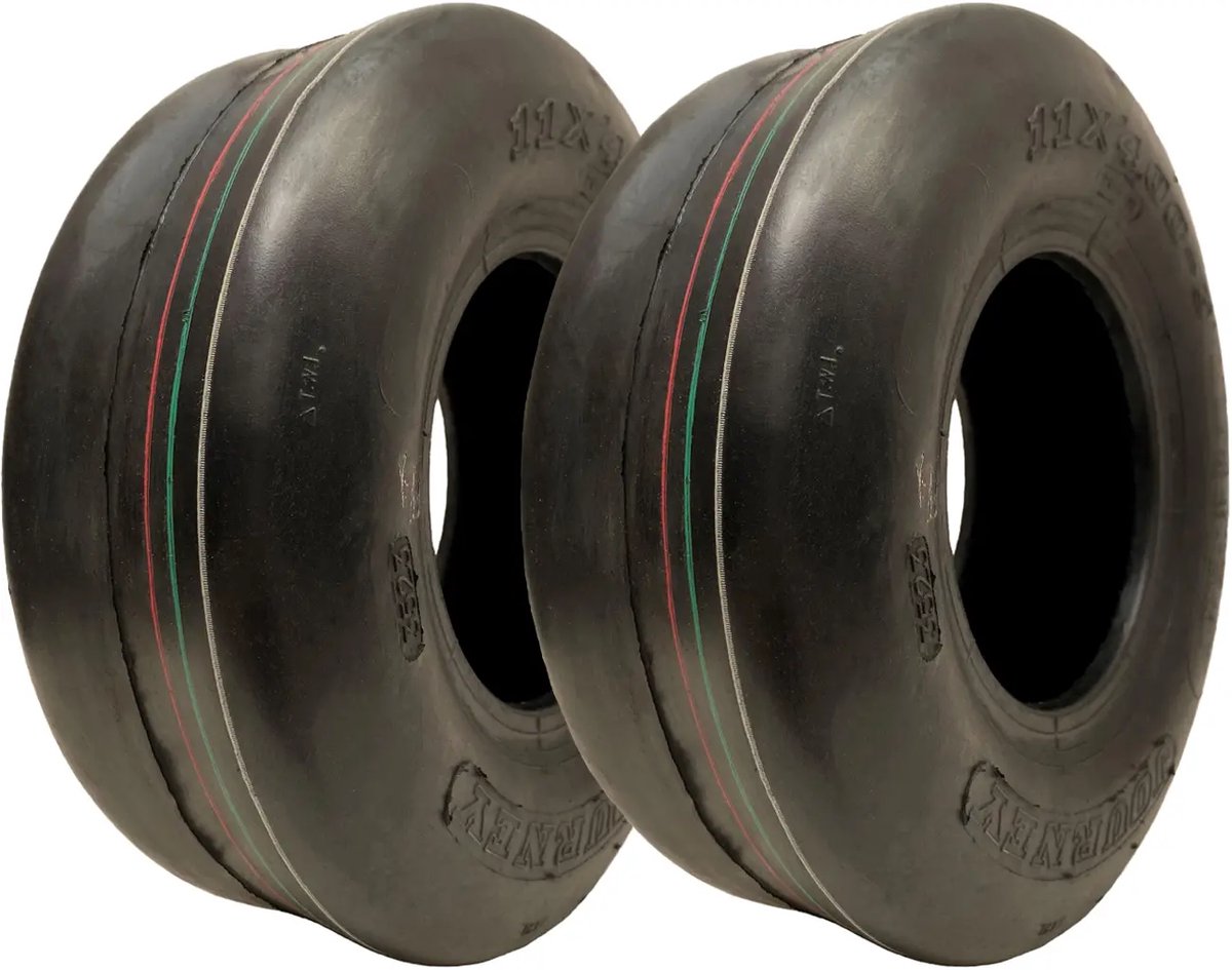 11x4.00-5 Gladde grasmaaierband, 4-laags tubeless, Wanda P607, 150 kg (set van 2)