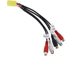 Car 6 Pin Mini ISO Adapter 4 RCA Connector Vehicle Audio compatible with Systerm Line Output Converter for Subwoofers Amplifiers Audio Equipment Interfaces 25cm