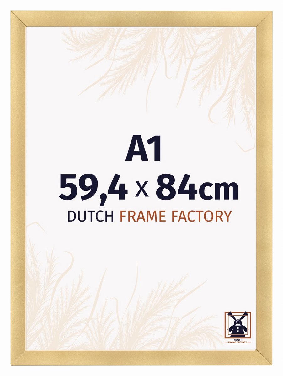 Dutch Frame Factory Fotolijst A1 59,4x84 cm - MDF - Goud Mat - Praag