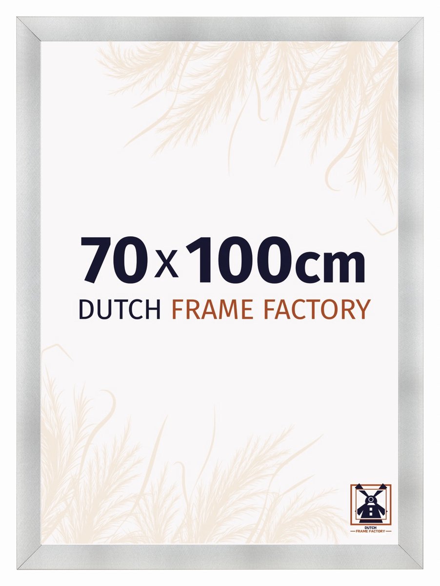 Dutch Frame Factory Fotolijst 70x100 cm - MDF - Aluminium Geborsteld - Praag