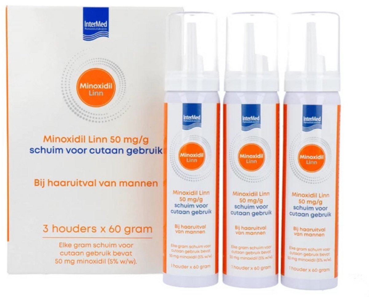 Linn Minoxidil 50mg Foam 180GR - Effectieve Haargroei Behandeling