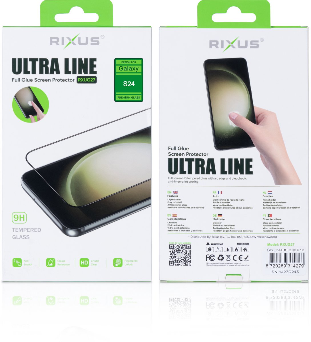 Rixus Clear HD Ultra Line Tempered Glass For Samsung Galaxy S21 Ultra