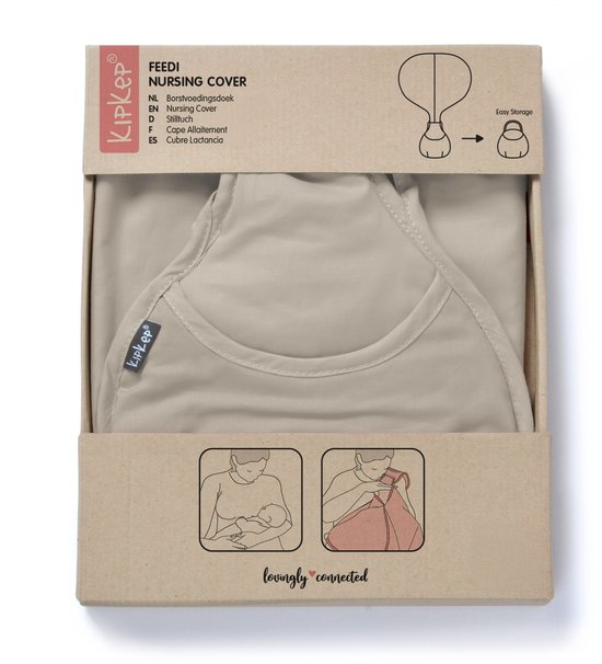 KipKep Feedi borstvoedingsdoek - Cookie - beige - voedingsdoek om rustig en discreet borstvoeding te geven - 100%katoen van KipKep — afbeelding 5