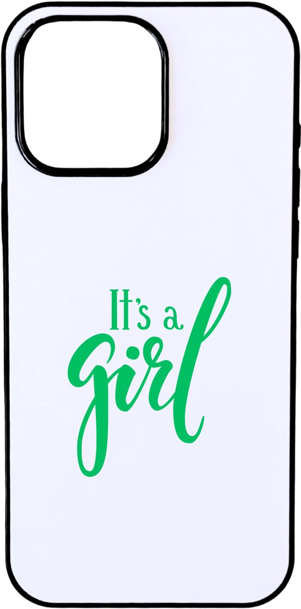 Hacebo® - It's a Girl telefoonhoesje - Baby - Kersverse ouders - telefoonhoesjes - Geboorte kraamcadeau meisje - babyshower - hoesje geschikt voor iPhone 16 Pro Max