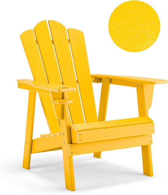 GOPLUS Adirondackstoel met bekerhouder, balkonstoel met GOPLUS Adirondackstoel met bekerhouder, balkonstoel met