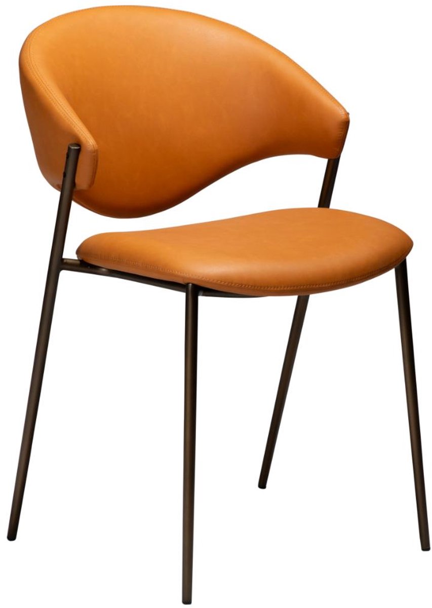 Zone Dan-Form eetkamerstoel PU-kunstleer verbrande oranje.