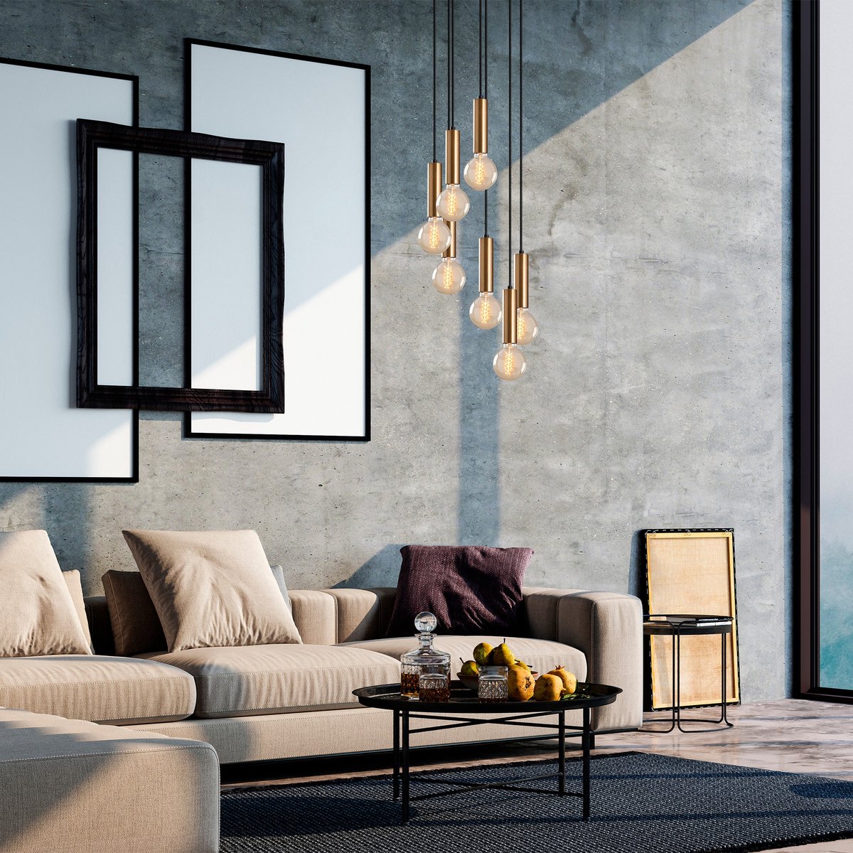 Asir - Kroonluchter - Vintage 136 x 40 x 40 cm