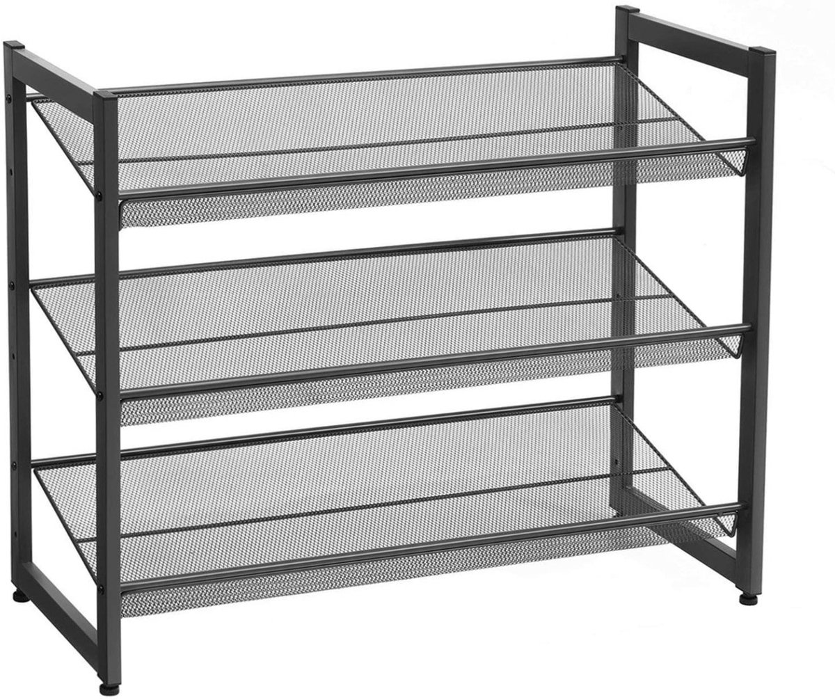 Hoppa! - Schoenenrek 3 Niveaus - Zwart - Metaal - 74 x 62,8 x 30,7 cm