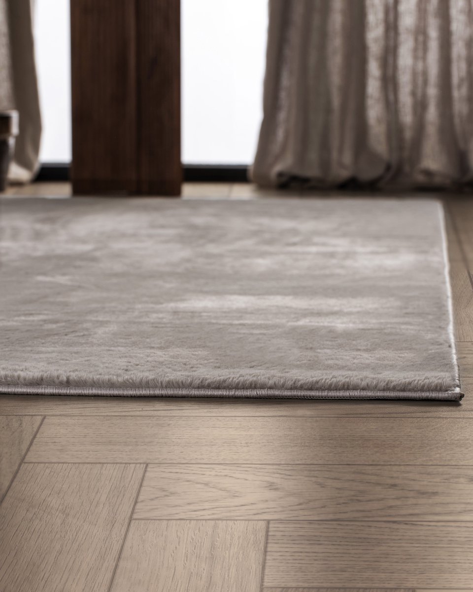 Carpetique Vloerkleed Rechthoek - 200x290 cm – Taupe - Antislip – Japandi & Scandinavisch Woonkamer Tapijt