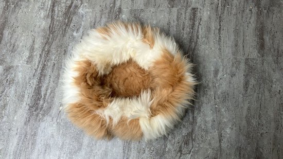 duvoplus, Sheepskin Hondenkussen van schapenvacht, 60 x 45 cm, beige, schapenvacht, dikke rand voor extra ondersteuning, geschikt voor een transportkooi, hoog comfort duvoplus, Sheepskin Hondenkussen van schapenvacht, 60 x 45 cm, beige, schapenvacht, dikke rand voor extra ondersteuning, geschikt voor een transportkooi, hoog comfort