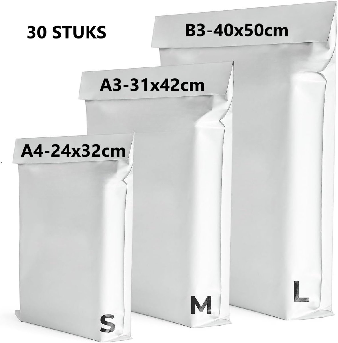 Deze handige verzendzakken zijn bijna te mooi om te openen. Ideaal om jouw tweedehandskleding of andere pakketjes in op te sturen. Verkrijgbaar per 10 stuks in small en medium voor 0.99 en