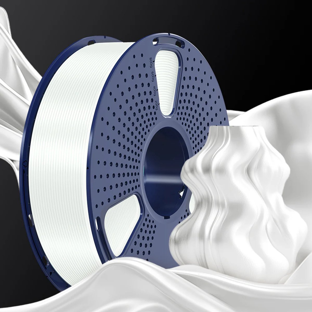 SUNLU PLA+ SILK filament 1.75mm 1kg Wit
