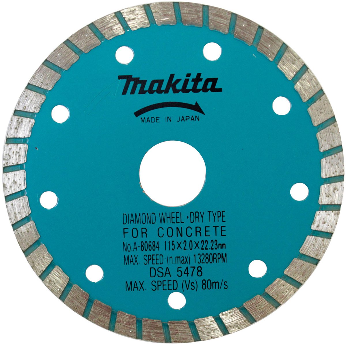Makita diamantdoorslijpschijf 115 mm pan - A-80684