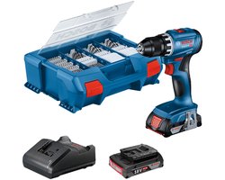 Bosch Professional GSR 18V-45 Accuschroefboormachine - GBA 18V 2.0 Ah - lader GAL 18V-20 en 82 accessoires