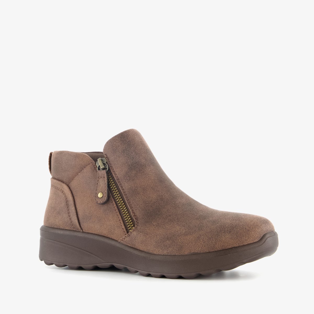 Skechers Lovely Vibe dames enkellaarsjes bruin - Maat 37 - Extra comfort - Memory Foam
