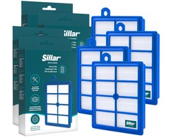Sillar, set 4 stofzuigerfilters, HEPA, anti-allergeen, geschikt voor Electrolux Classic Silence Ultra Silencer Pure D8 D9, vervanging voor filters AFS1W, EFH12, FSEL01, FR-6558, FR-7111, 9001951202