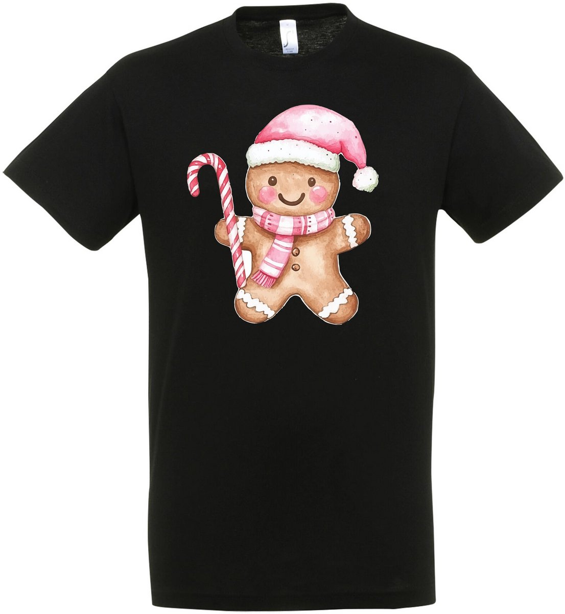 Peperkoekje T-shirt - Unisex - Kerst - Christmas - Feestdagen - Kerst T-shirt - Grappig T-shirt - Kerstman - Xmas - Foute kerst - Maat S