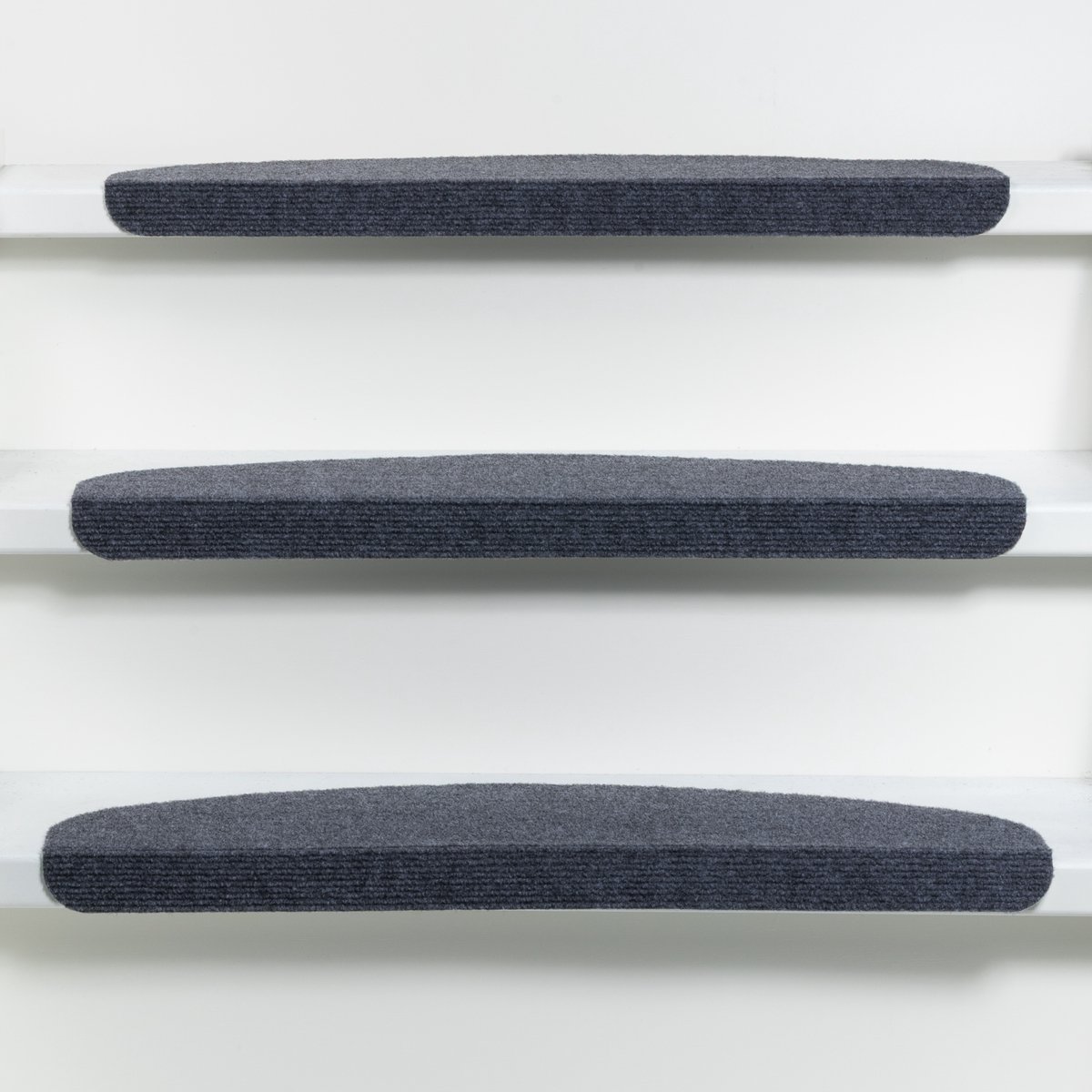 Trapmat Zwart - Halve Maantjes - Ribstyle - Stairscompany