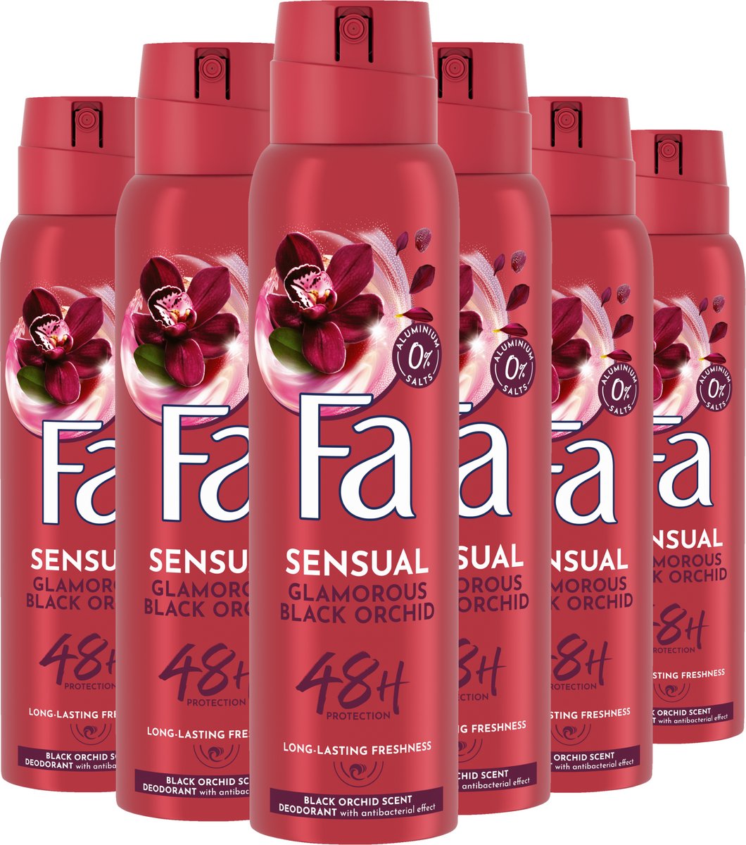 Fa Glamorous Moments Deo spray 6x 150ml - Grootverpakking
