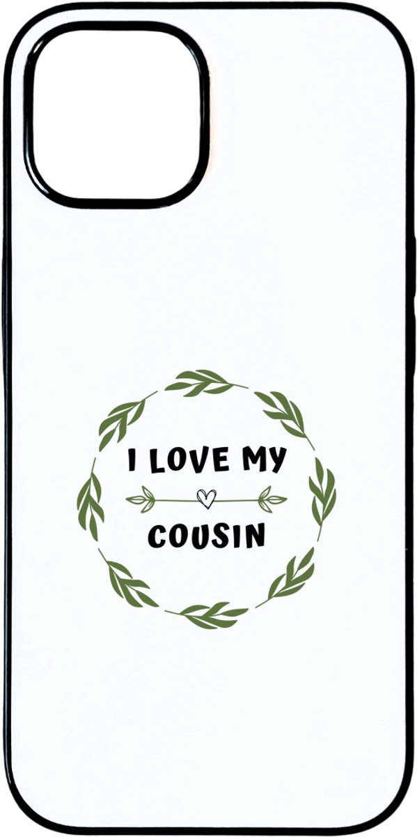 Hacebo® - I love my cousin telefoonhoesje - Neef - liefste neef - telefoonhoesjes - verjaardag - cadeautje voor neef - neef artikelen - kado - geschenk - hoesje geschikt voor iPhone 15