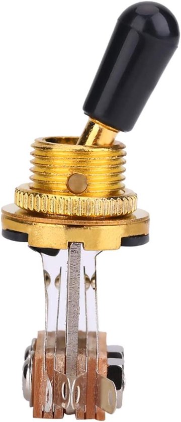 Gitaar pick-up schakelaar punt, gitaar tuimelschakelaar 3 stuks duurzaam koper 3-weg tuimelschakelaar knop tip cap voor LP EPI elektrische gitaar accessoires (3,5 mm zilver
