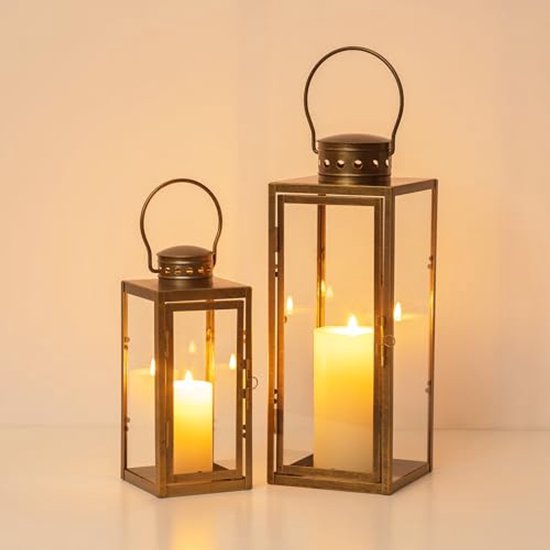 XXL set van 3 luxe tuinlantaarns hout wit windlicht lantaarns set dak van metaal hoogte 36/50/65cm XXL set van 3 luxe tuinlantaarns hout wit windlicht lantaarns set dak van metaal hoogte 36/50/65cm