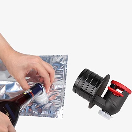 Wijntas met drankdispenser, canvas wijnportemonnee met