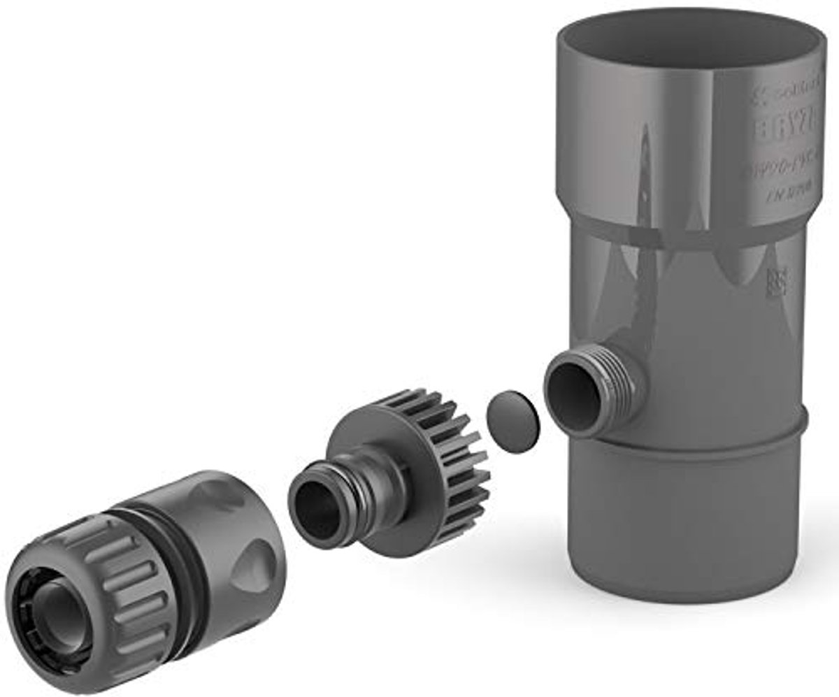 Dakgootafvoer voor regenton Ø90 mm - Regenwaterverzamelaar voor Tuin