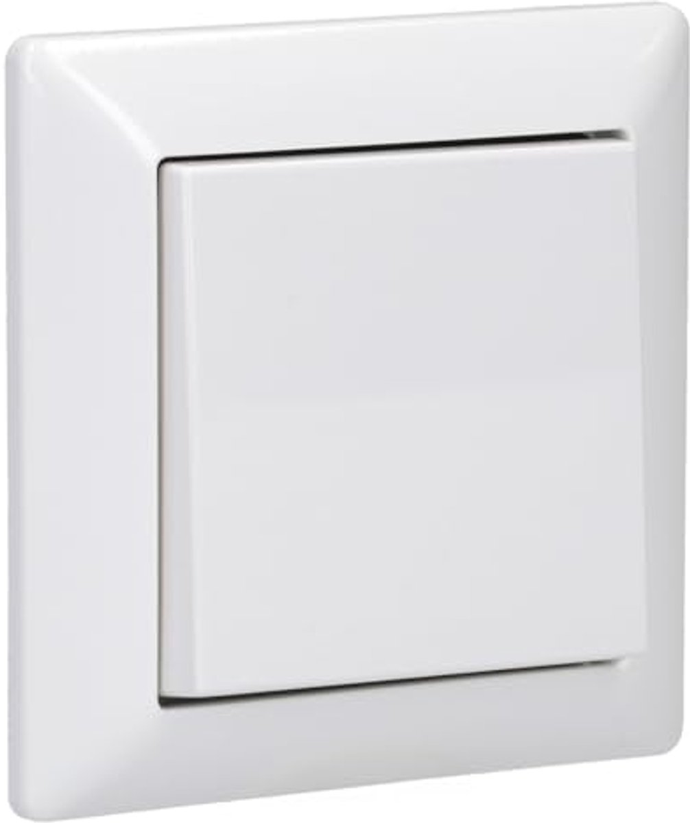 Draadloze wandzender set 2 kanalen met NFC-module en 1-voudig frame in alpine wit