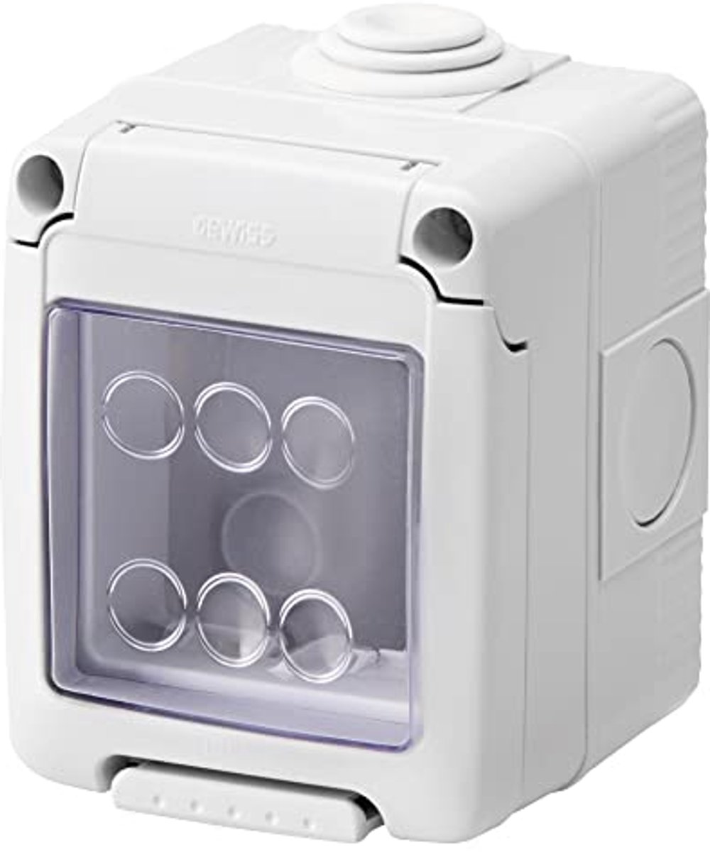 Waterdichte opbouwdoos IP55 voor systeemmechanismen, grijs RAL 7035